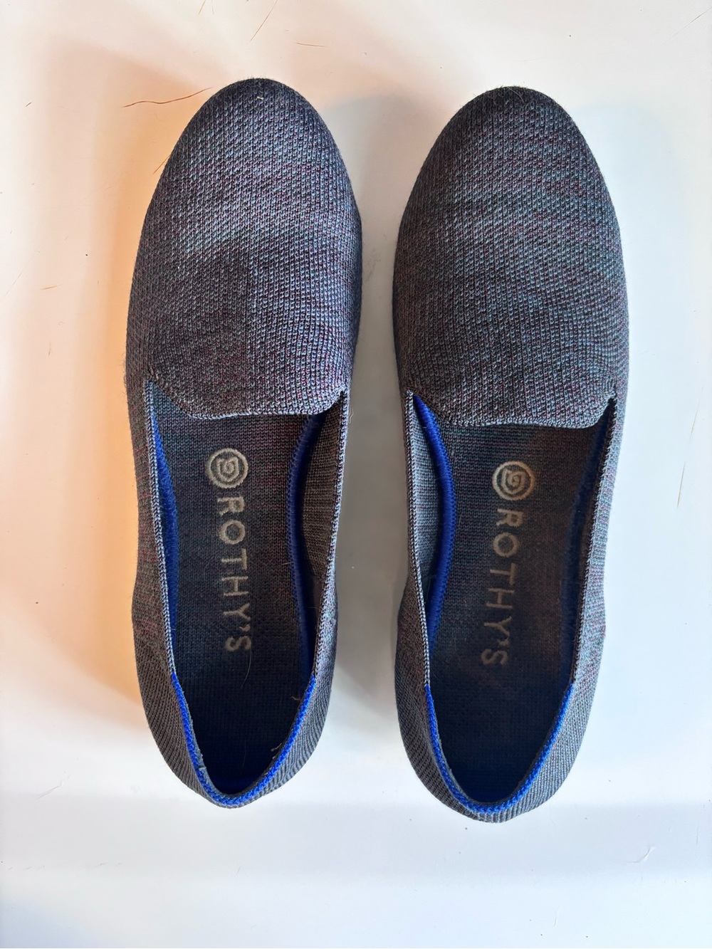 Rothy's Navy Knit Slip-On Flats
